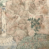 Falls of the Pine Run, Enthusiastically Observed 1887 Pen Ink Drawing with Charming Narrative on Reverse