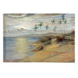 "Blue Dusk (Bathsheeba)"  Rather Transportive Watercolor Seascape Signed L. Foster, c. 1920s
