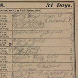 1886 + 1888 Almanacs with Handwritten Daily Diaries