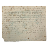 Falls of the Pine Run, Enthusiastically Observed 1887 Pen Ink Drawing with Charming Narrative on Reverse