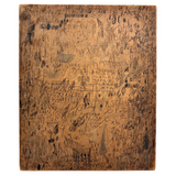 ABC WXZ 1904, Densely Doodled Old Wooden Drawing/Drafting  Board