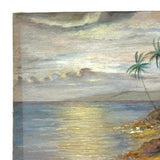 "Blue Dusk (Bathsheeba)"  Rather Transportive Watercolor Seascape Signed L. Foster, c. 1920s