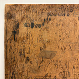 ABC WXZ 1904, Densely Doodled Old Wooden Drawing/Drafting  Board