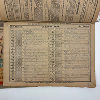 1886 + 1888 Almanacs with Handwritten Daily Diaries
