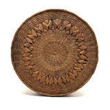 Very Fine Antique Wabanaki Ash Splint Lidded Basket with Curlicues