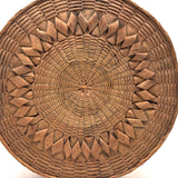 Very Fine Antique Wabanaki Ash Splint Lidded Basket with Curlicues