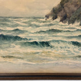 Lovely Early 20th Century Watercolor Seascape in Original Frame