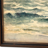 Lovely Early 20th Century Watercolor Seascape in Original Frame
