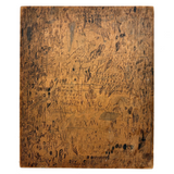 ABC WXZ 1904, Densely Doodled Old Wooden Drawing/Drafting  Board