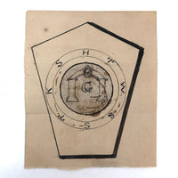 Lot of 1920s Masonic Emblem Drawings and Certificates