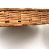 Very Fine Antique Wabanaki Ash Splint Lidded Basket with Curlicues