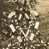 Proud Young Man with Wonderful Heart Decorated Folk Art Twig Table,  Early 1900s RPPC