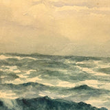 Lovely Early 20th Century Watercolor Seascape in Original Frame