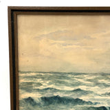Lovely Early 20th Century Watercolor Seascape in Original Frame