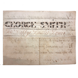 Kingdoms and Crowns Must in the Dust Be Laid, George Smith's Very Excellent 1828 Penmanship Sample, Double-sided