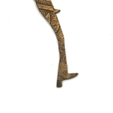 Charming Antique Folk Art Boot Shaped Boot Lacer on Loop