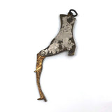 Charming Antique Folk Art Boot Shaped Boot Lacer on Loop