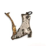 Charming Antique Folk Art Boot Shaped Boot Lacer on Loop