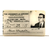 Portrait of a Young Intellectual: Mauro Calamandrei, University of Chicago Student Photo ID,  1952