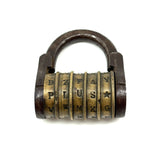 Scarce 18th/19th Century French Five Dial Letter Code Barrel Lock