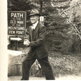 (Gleefully Exiting the) Path to the Old Man of the Mountains, c. 1950s Velox Snapshot
