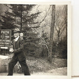 (Gleefully Exiting the) Path to the Old Man of the Mountains, c. 1950s Velox Snapshot