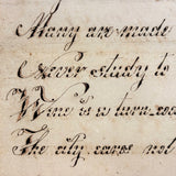 Kingdoms and Crowns Must in the Dust Be Laid, George Smith's Very Excellent 1828 Penmanship Sample, Double-sided