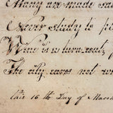 Kingdoms and Crowns Must in the Dust Be Laid, George Smith's Very Excellent 1828 Penmanship Sample, Double-sided