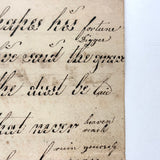 Kingdoms and Crowns Must in the Dust Be Laid, George Smith's Very Excellent 1828 Penmanship Sample, Double-sided