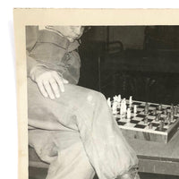 Army Men Playing Chess, Vintage Snapshot