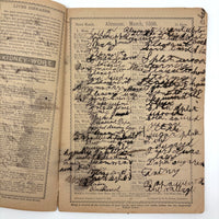 1886 + 1888 Almanacs with Handwritten Daily Diaries