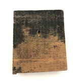 Pocket Watch at 2:43, Antique Copper Print Block on Wood