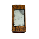 Unusual Antique Hand-carved Fragment Mirror Vesta with Slide Openings at Both Ends, Presumed Earlier 19th Century (Copy)