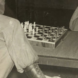 Army Men Playing Chess, Vintage Snapshot