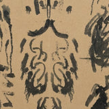 Skulls, Bodies, Butterflies: Two Pages of Evocative Earlyish 20th Century School Work Ink Blot Exercises