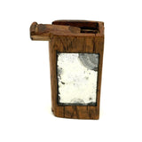 Unusual Antique Hand-carved Fragment Mirror Vesta with Slide Openings at Both Ends, Presumed Earlier 19th Century (Copy)