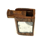 Unusual Antique Hand-carved Fragment Mirror Vesta with Slide Openings at Both Ends, Presumed Earlier 19th Century (Copy)