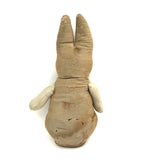 Much Loved Old Handmade Rag Bunny with Many Darned Spots