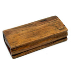 Unusual Antique Hand-carved Fragment Mirror Vesta with Slide Openings at Both Ends, Presumed Earlier 19th Century (Copy)