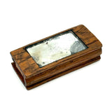 Unusual Antique Hand-carved Fragment Mirror Vesta with Slide Openings at Both Ends, Presumed Earlier 19th Century (Copy)