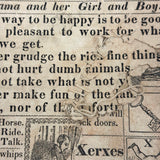 Scarce, Wonderful, Much Worn and Torn 1844 New National Primer with Hand-sewn Repair Everywhere