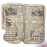 Scarce, Wonderful, Much Worn and Torn 1844 New National Primer with Hand-sewn Repair Everywhere
