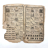 Scarce, Wonderful, Much Worn and Torn 1844 New National Primer with Hand-sewn Repair Everywhere