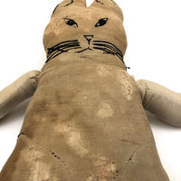 Much Loved Old Handmade Rag Bunny with Many Darned Spots