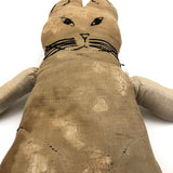 Much Loved Old Handmade Rag Bunny with Many Darned Spots