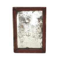 Aura-Full, Very Heavy, Early American Mirror in Red Paint
