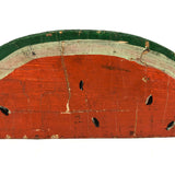 Radiant Old Painted Folk Art Watermelon Slice
