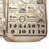 Scarce, Wonderful, Much Worn and Torn 1844 New National Primer with Hand-sewn Repair Everywhere