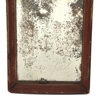 Aura-Full, Very Heavy, Early American Mirror in Red Paint