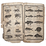 Scarce, Wonderful, Much Worn and Torn 1844 New National Primer with Hand-sewn Repair Everywhere